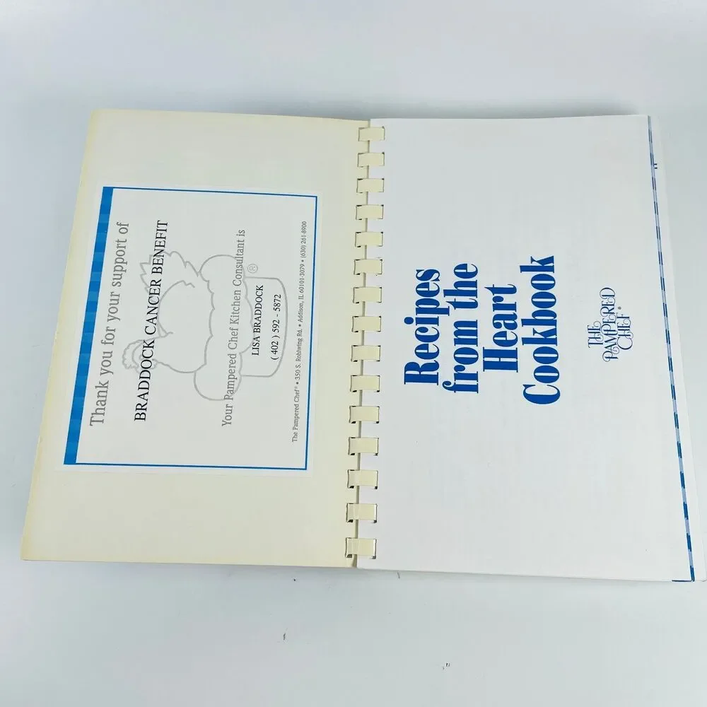 Vintage Pampered Chef Recipes From The Heart 90s 1997 Cookbook Spiral Bound